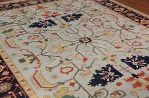 พรมขนแกะสไตล์อินเดียขนาด9x12ฟุตทำด้วยมือแบบดั้งเดิมปรับแต่งได้ปรับแต่งขนาดได้หรูหรา - Product Image 3