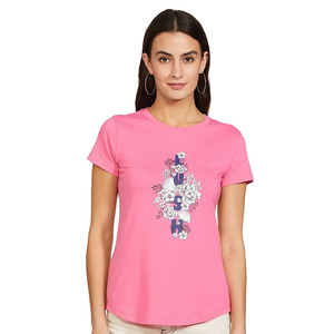 Bangladesh เสื้อยืดพลัสไซส์สำหรับผู้หญิงสีพื้นแขนสั้นเป็นมิตรกับสิ่งแวดล้อมพิมพ์โลโก้สูง - Product Image 6