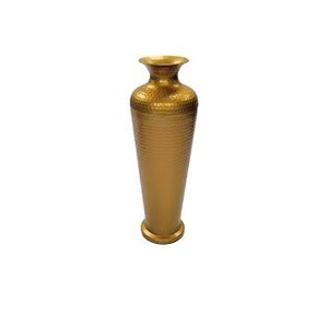 Vase de décoration de pièce maîtresse en or de luxe vase à fleurs en métal moderne tube vase en métal ère couleur or et taille personnalisée - Product Image 2