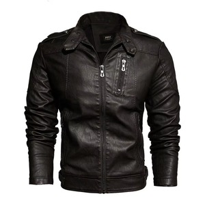 Chaqueta Universitaria de Cuero para Hombre, Estilo Retro Americano, Cuello Alto, Manga Larga, Impermeable, Cortavientos, con Capucha y Logotipo Frontal - Product Image 3