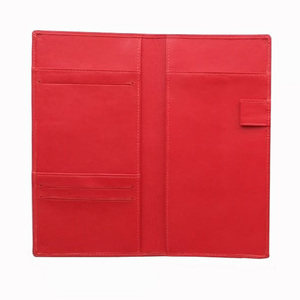 Portefeuille de voyage en cuir véritable simple et facile Fermeture pliante noire Longue protection RFID Pratique pour les voyages - Product Image 2