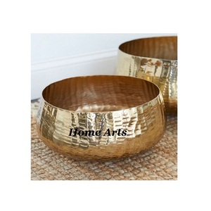 Juego de 2 cuencos decorativos de diferentes tamaños, cuenco para servir frutas secas martilladas de acero inoxidable a un precio asequible - Product Image 4