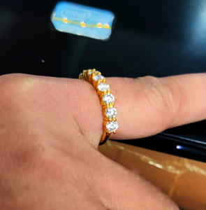 ชุดแหวนเพชรโมอิสสำหรับผู้หญิงเครื่องประดับชุบทอง14K 925หมั้นแต่งงานแบบเรียบง่ายขายส่งจำนวนมาก - Product Image 3