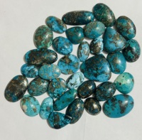 Cabochon de turquoise iranien fantaisie 100 % naturel sculpté à la main, formes variées, personnalisé, certifié par un tiers, pour la fabrication de bijoux