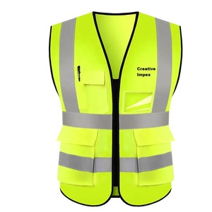 เสื้อกั๊กก่อสร้าง Hi VIS มองเห็นได้ชัดเจนชุดทำงานสำหรับวิศวกร & เจ้าหน้าที่รักษาความปลอดภัยใช้สะท้อนแสงสำหรับทำงานและรักษาความปลอดภัย - Product Image 2