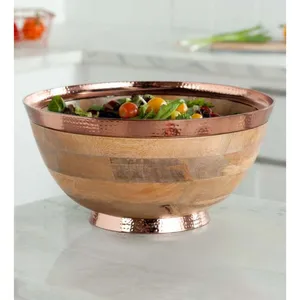 木制和金属食品水果碗家用餐具碗酒店器皿和餐厅使用