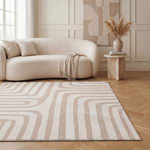 พรมลายเรขาคณิตสีเบจ Netline Home Loft - Product Image 2