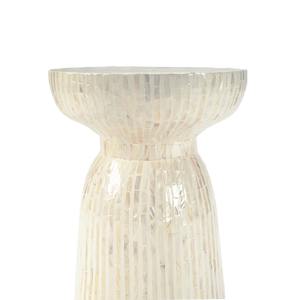 Table d'appoint en nacre, forme de sablier, incrustation de coquillages, mobilier de luxe, vente en gros pour hôtels, distribution durable - Product Image 6