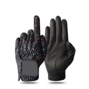 Precio al por mayor Guantes de golf de cuero Cabretta de alta calidad a todo color Guantes de golf personalizados transpirables antideslizantes con logotipo - Product Image 1