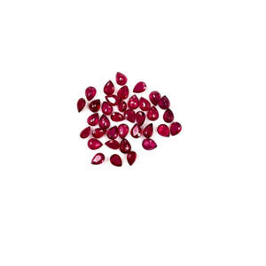Natural Bangkok Ruby Faceted <b>Beads</b> 5x7mm 6x8mm Calibrated Pears Fine Quality Loose for DIY Jewelry Making Heat Treated <b>Red</b> - Product Image 5