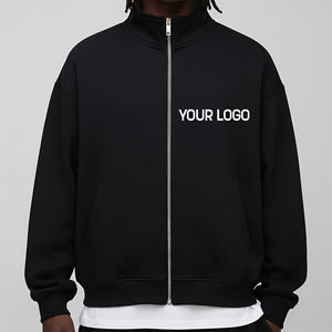 Sudadera con Capucha de Algodón 100% Grueso, Cuello Redondo, Estilo Casual de Invierno, con Logotipo Bordado Personalizado OEM, Corte Holgado para Hombre, Tinte Liso - Product Image 1