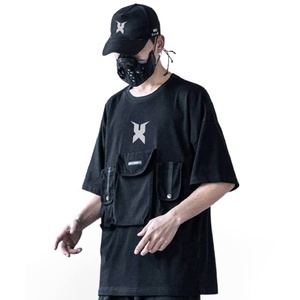 T-shirt Techwear pour hommes Chemise Street Wear T-shirts Cyberpunk Séchage rapide Logo personnalisé T-shirts Techwear vintage pour hommes Vêtements respirants - Product Image 1
