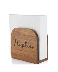 Porte-serviettes pour table en bois d'acacia pour porte-serviettes de cuisine décor de table de salle à manger distributeur de serviettes en bois droit pour intérieur - Product Image 1