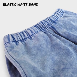 Ensemble pantalon de survêtement et sweat à capuche en coton éponge épais personnalisable en broderie imprimée personnalisée lavée à l'acide Vintage - Product Image 2