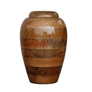 Nuevo diseño, la mejor opción, urna de cremación de madera redonda Natural artesanal, urnas decorativas para cenizas humanas, venta al por mayor a bajo precio - Product Image 3