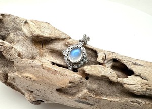 Pierre de lune pierres précieuses pendentif bijoux pour femmes argent Boho Style bijoux 925 en argent Sterling tendance à la main pendentif cadeau pour - Product Image 3