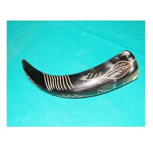 Corne de guerre viking, bugle, corne de signalisation de style animal, polie, énorme, pour la chasse, instrument de musique décoratif, corne à souffler scandinave - Product Image 4