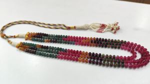 Venta al por mayor de cuarzo natural multicolor 6mm Rondelle cuentas lisas 18-20 pulgadas collar en capas joyería de piedra de cristal - Product Image 2