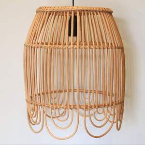 Nuevo producto, diseño clásico, mimbre, gran pantalla redonda, lámpara colgante de ratán, luces colgantes de ratán, lámpara de techo hecha a mano - Product Image 3