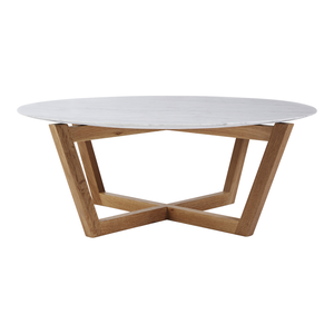 Mesa de centro de mármol gris de primera calidad con diseño moderno y creativo, mesa central con base de madera para sala de estar, muebles para el hogar - Product Image 2
