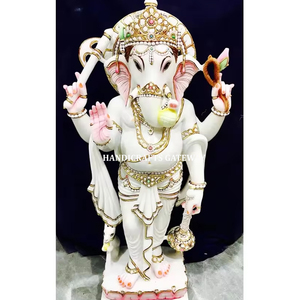 ยืนตำแหน่งหินอ่อน Ganpati Ji รูปปั้น - Product Image 1