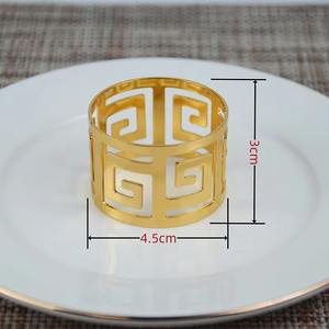 Impresionante servilletero de diseñador de color dorado de Metal decorativo, servilletero de mesa para cena, fiesta, boda, decoración, servilletero dorado - Product Image 2