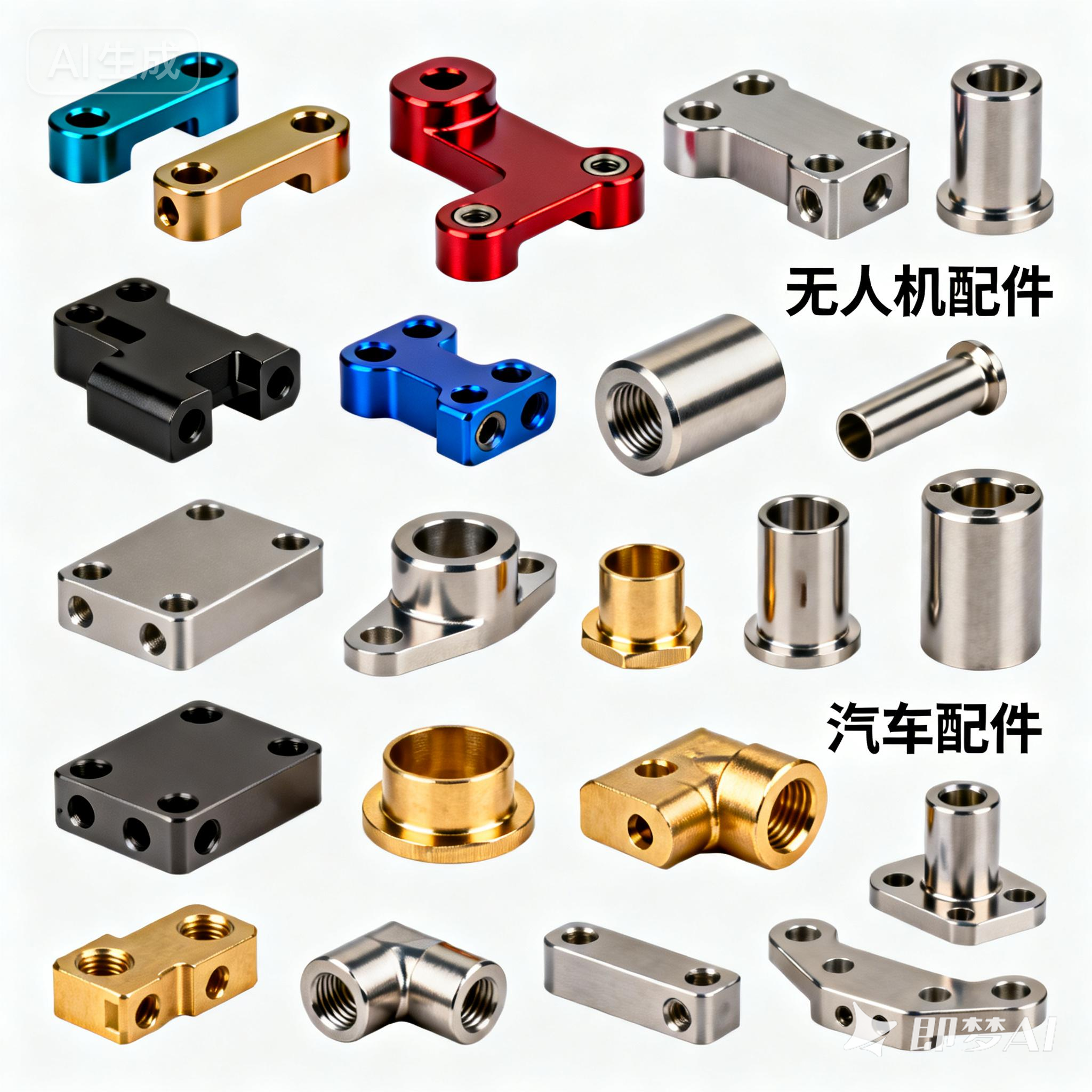 Custom CNC Machining Parts in Aluminum Steel Brass with Surface Treatment for Industrial Applications
