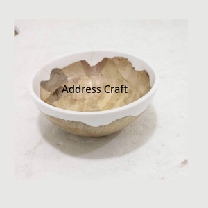 Cuencos para servir ensaladas hechos a mano, cuenco de madera decorativo de resina epoxi para servir aperitivos de frutas, decoración de Mesa para el hogar del Hotel - Product Image 6