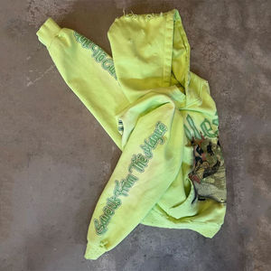 Sudadera con Capucha Casual para Hombre, Estilo Vintage, Lavada, con Dobladillo Deshilachado, Nueva, Invierno, con Pedrería, Muy Desgastada, Totalmente Estampada Digitalmente - Product Image 3