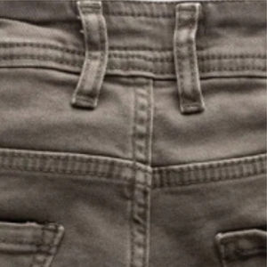 Nouveau marron hommes 100% coton Denim écologique décontracté robuste taille moyenne coupe décontractée Style vieilli broderie Shorts - Product Image 3