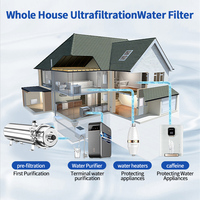 Purificateur d'eau par ultrafiltration pour toute la maison, en acier inoxydable 304, nanofiltration PVDF lavable