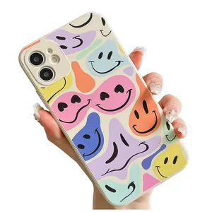 Popular Tpu Funny Smile Face Phone Case All Models Transparent Soft Shockproof Cover Custom Case For Iphone 15 Pro 14pro 15 Pro