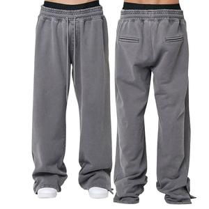 2025 Trend Custom Joggers Hombres | Pantalones de chándal holgados de gran tamaño | Pantalones de chándal con cordón con estampado de LOGOTIPO | Fábrica informal de color sólido - Product Image 1