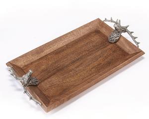 Bandeja de madera para servir de Acacia al por mayor, decoración del hogar de grado alimenticio, forma cuadrada Rectangular Vintage y gran oferta - Product Image 4