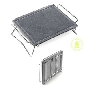 Placa de jabón DS30 40SP con soporte plegable de 40x30cm para planchas y sartenes Ompagrill - Product Image 1