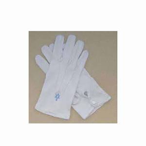Super produit Gants maçonniques en coton pour hommes Logo brodé Usine Gants maçonniques de qualité supérieure en cuir noir - Product Image 5