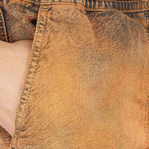 Shorts en denim délavé écologiques décontractés pour hommes, coupe confortable, respirants, doux, parfaits pour l'été - Product Image 6