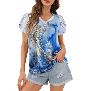 เสื้อยืดลำลองสำหรับผู้หญิงผ้าระบายอากาศได้ดีพิมพ์ลายออกแบบได้เองเป็นมิตรกับสิ่งแวดล้อม - Product Image 1