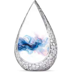 Top haute qualité belle papillon larme crémation adulte urne pour cendres humaines urne souvenir décorative avec sac en velours gratuit - Product Image 5