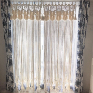 Angels Wing Macrame <b>Wall</b> Curtain Bohemian-Style Rattan Handicraft Vertical <b>Framed</b> Pattern for Living Room Decor - Product Image 1