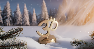 2 Inch Gold Metal Statue Brass Hindu Religious Symbol 'Om' Idol Car Dashboard <b>Mandir</b> Pooja Murti Home Decor Office Showpiece - Product Image 3