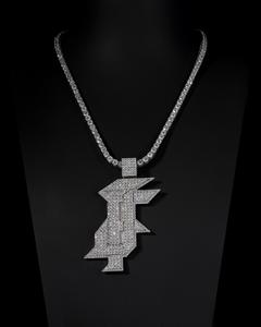 Pendentif diamant Moissanite de luxe en argent 925 avec lettre glacée bijoux de fête Hip Hop Design personnalisables - Product Image 4