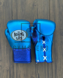 No Boxing No Life Guantes de Boxeo de Cuero Genuino Personalizados de Alta Calidad con Cierre de Gancho y Bucle Ajustable y Logotipo Personalizado - Product Image 4