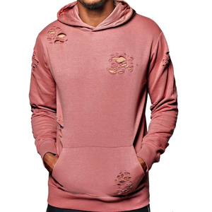 Sudadera con Capucha Extra Grande para Hombre, Estilo Desgastado, Tinte Uniforme, Tejido Grueso, 100% Algodón, Personalización de Marca, Producción al por Mayor OEM ODM - Product Image 5