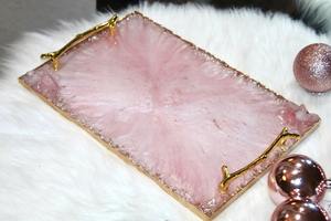 Plateau de service en résine fait main de haute qualité, modèle SH-RT-63, finition polie, pour la décoration de la maison et des mariages, design personnalisable - Product Image 2