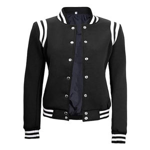 Women's Winter/Autumn Custom Logo & Embroidery Varsity Jacket with Cotton Filling - Product Image 1