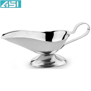 Saucière personnalisée classique en acier inoxydable avec couvercle opton disponible selon l'exigence de client - Product Image 4