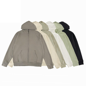 เสื้อฮู้ดซิปขนแกะของผู้ชายผ้าฝ้าย100% ขนาดใหญ่พิเศษโลโก้แบบกำหนดเองระบายอากาศได้ดีและกันรอยยับสำหรับฤดูหนาว - Product Image 1