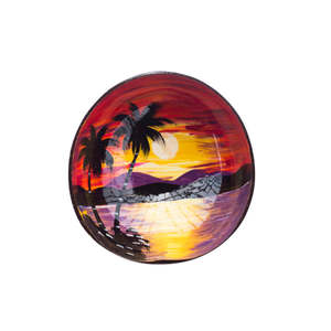 Ensemble de bol en noix de coco fabriqué à la main écologique avec cuillères foncées emballage en carton de coquille naturelle polie du Vietnam - Product Image 4