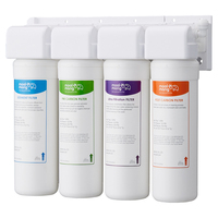 Purificateur d'eau domestique Moolmang Premium 8 pouces 4 étages UF Système de filtre à changement rapide 8 pouces sans robinet pour évier domestique